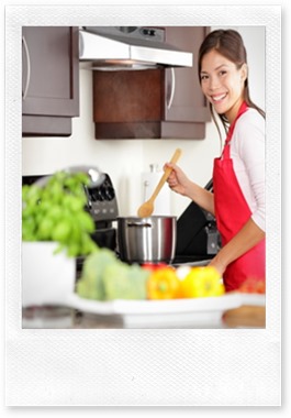 Cooking woman in kitchen