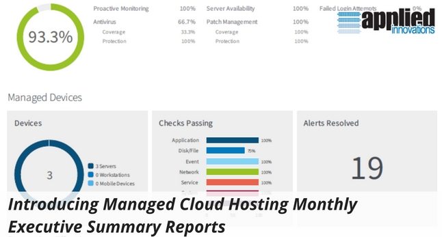 Managed Cloud Hosting Monthly Executive Summary Reports